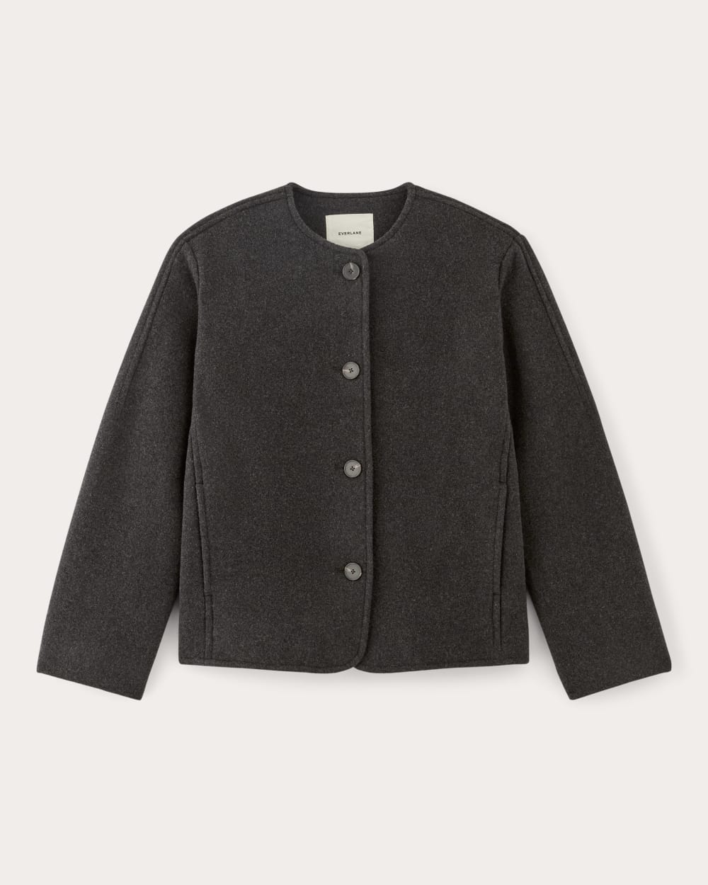 The Cocoon Coat in Wool | Heather Charcoal