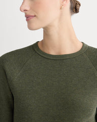 Slim-Fit Crew in Cozy Waffle | Heather Beech