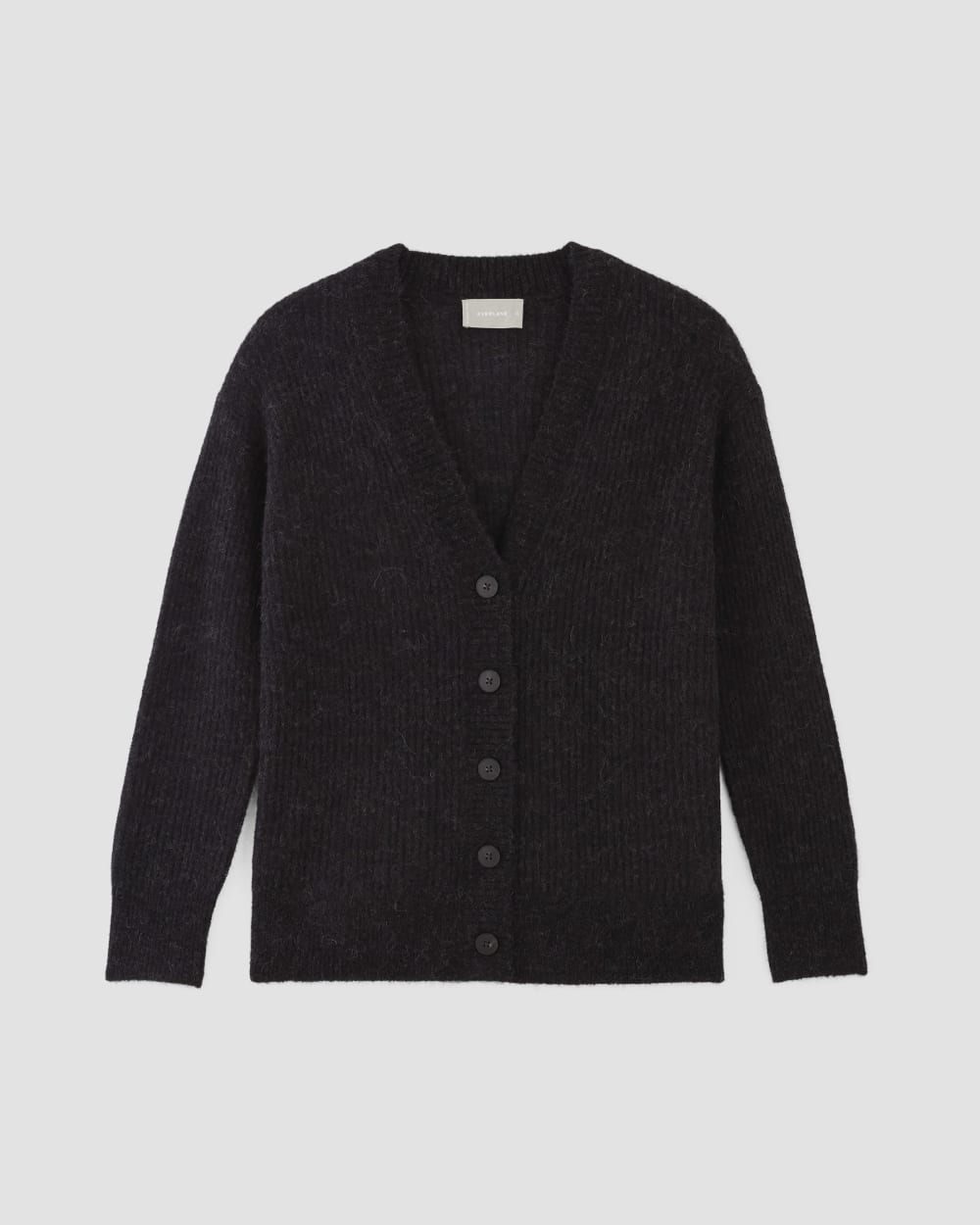The Alpaca Oversized Cardigan | Heathered Black