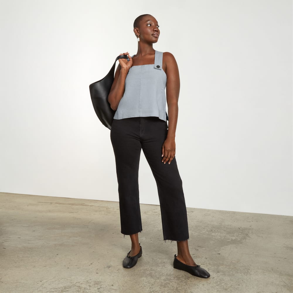 The Apron Linen Tank | Sky