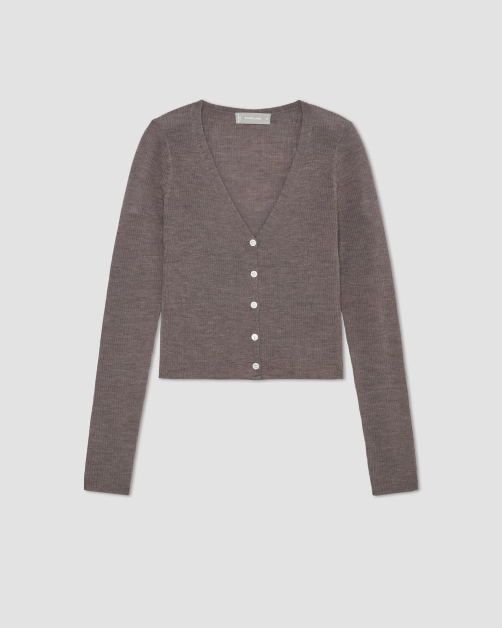 The Cardigan in Ultrasoft Merino | Heather Cocoa