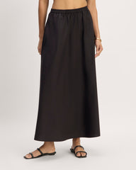 The Supima® Pull-On Maxi Skirt | Black