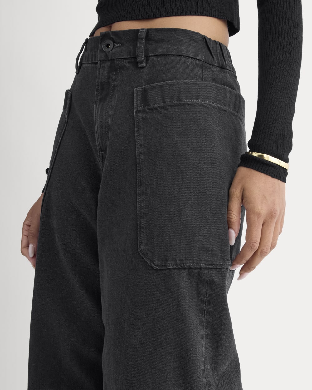 The Gardener Pull-On Jean | Washed Black