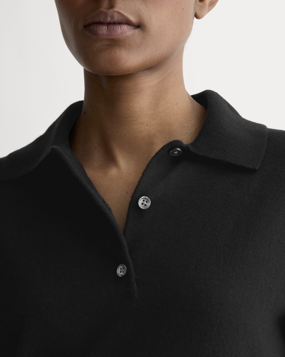 The Polo in Cotton Cashmere | Black