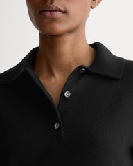 The Polo in Cotton Cashmere | Black