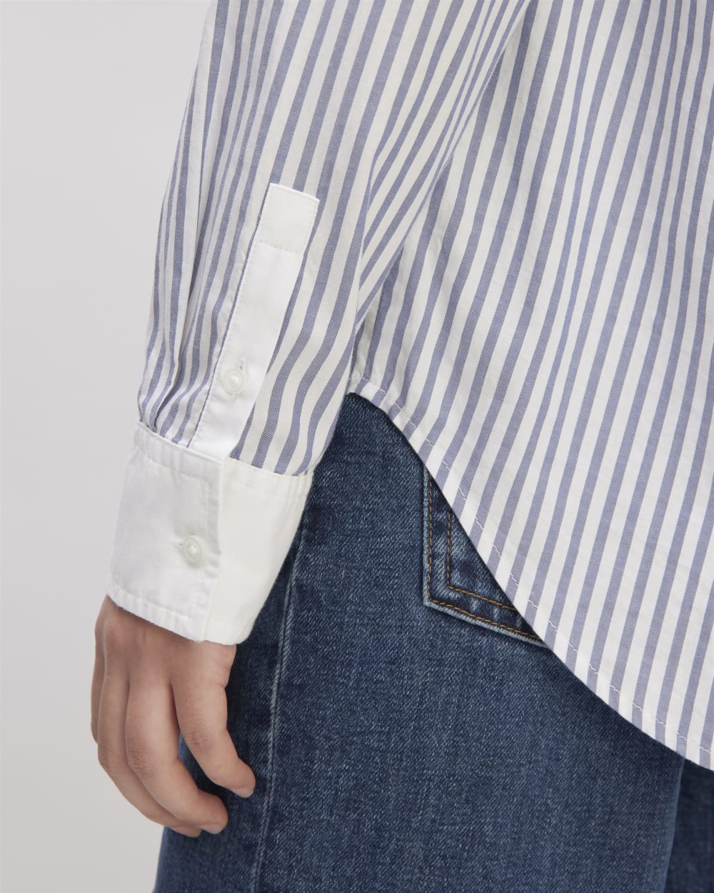 The Must-Have Shirt in Silky Cotton | Mariner Blue / White