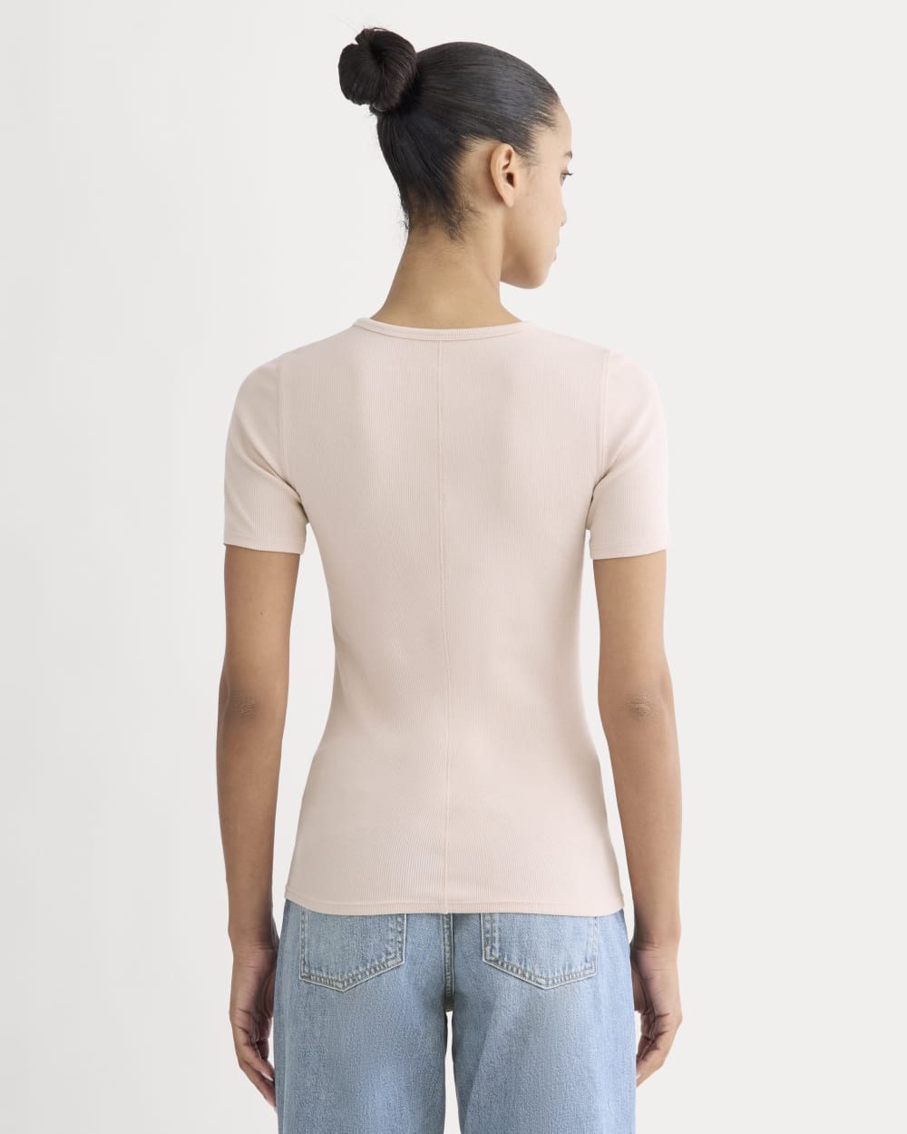 The Luxe Rib Crew | Soft Rose