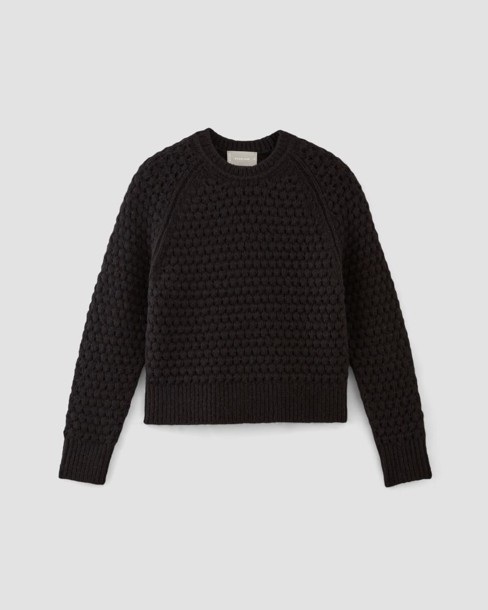 The Cloud Oversized Textured Crew | Black