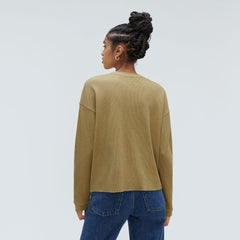 The Organic Cotton Waffle Henley | Fennel Seed