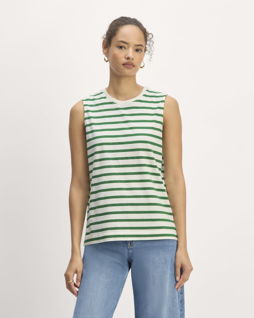 The Mariner Tank | Bone / Grass Green