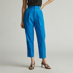 The Draper Tapered Pant in Buttersmooth | Brilliant Blue