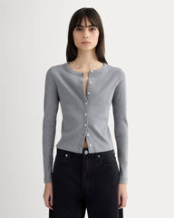 The Selfie Cardigan | Mid Heather Grey