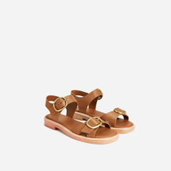 The Twin Buckle Sandal | Brown Sugar