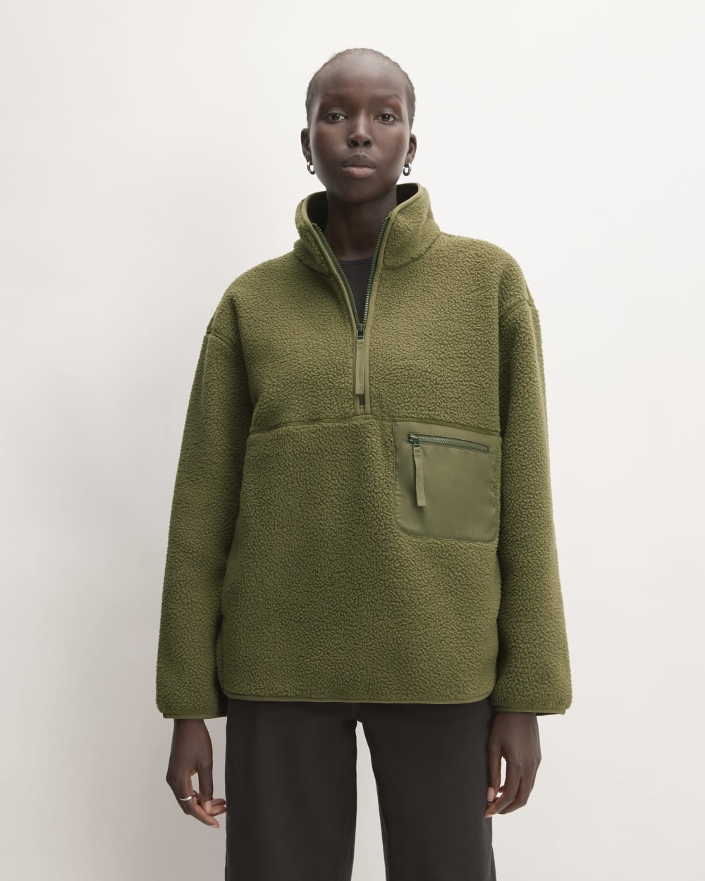 The ReNew Fleece Oversized Half-Zip | Kalamata