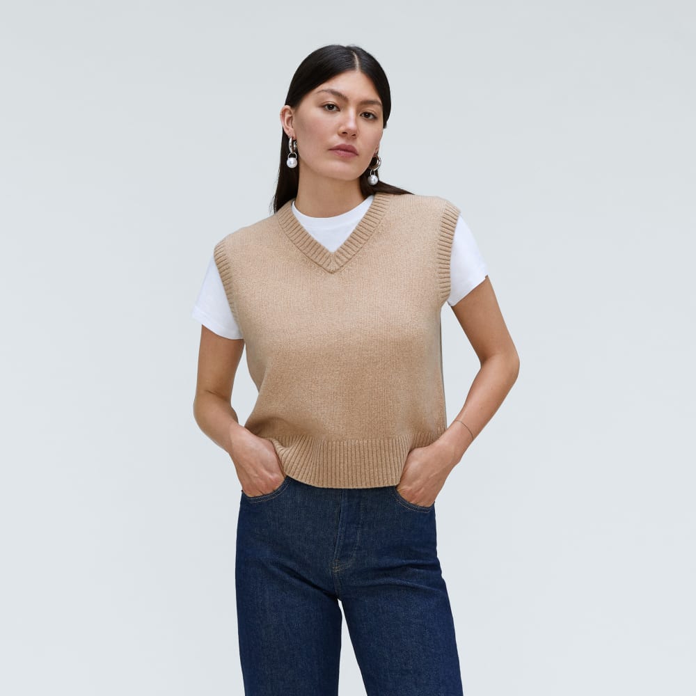 The Cashmere Vest | Light Camel