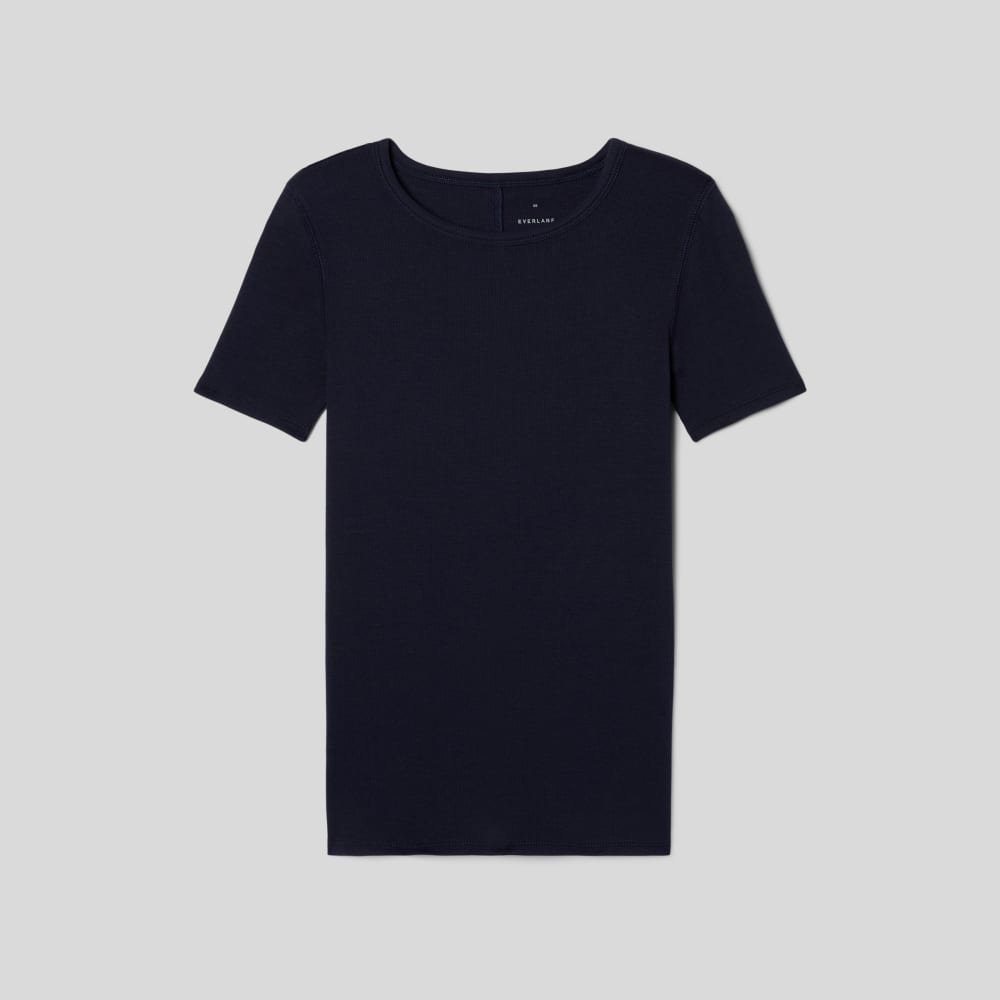 The Luxe Rib Crew | Navy