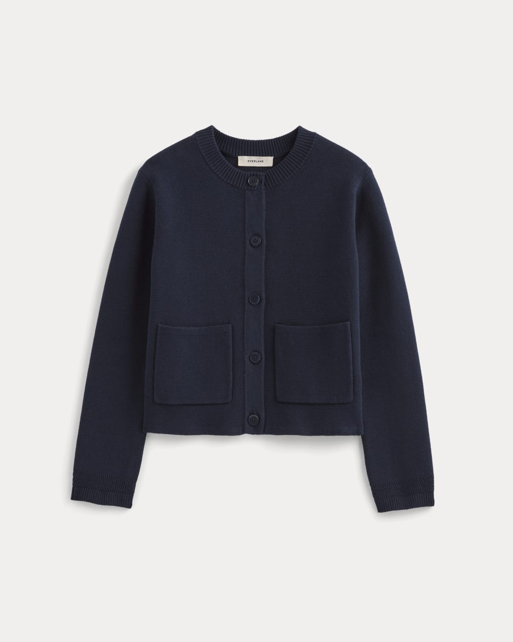 The Crew Cardigan in Everyday Cotton | Navy