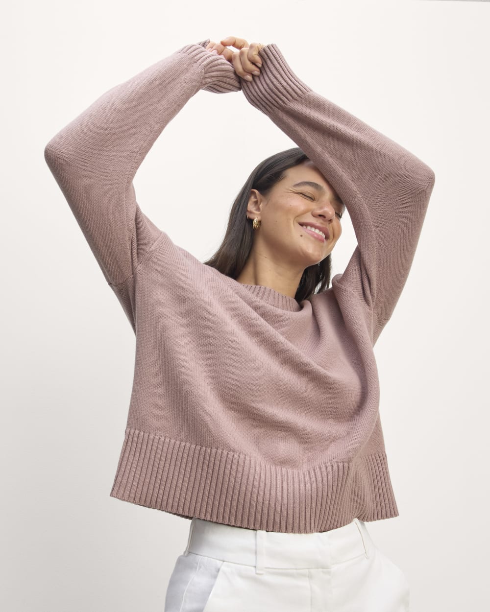 The Boxy Sweater in Everyday Cotton | Dusty Rose