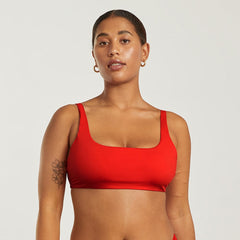 The Square-Neck Bikini Top | Bright Red