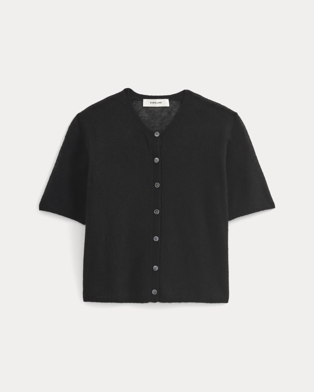 The Air Alpaca™ Short-Sleeve Cardigan | Black