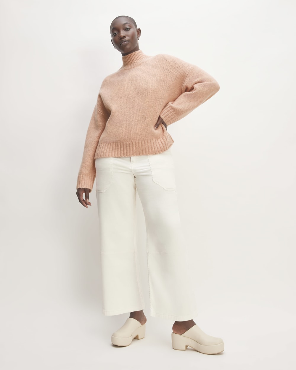 The Cloud Oversized Turtleneck | Blush Pink