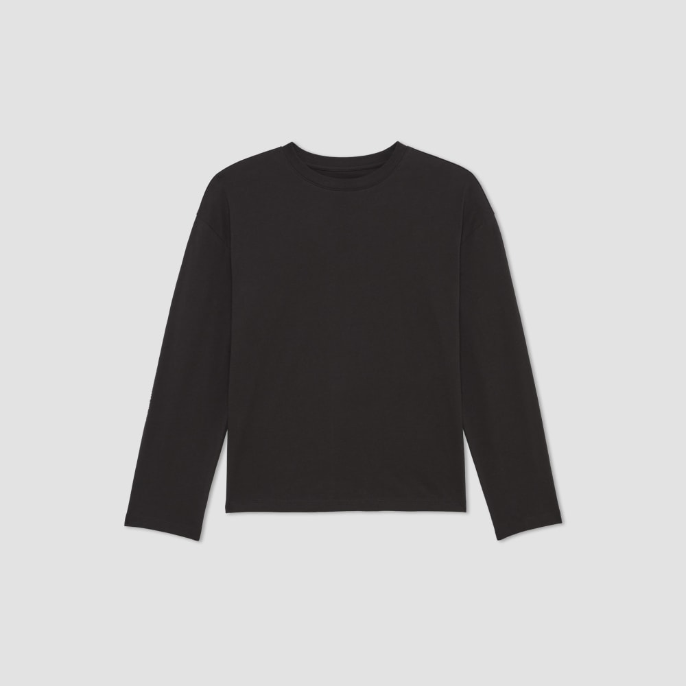 The Organic Cotton Relaxed Long Sleeve Tee | Vintage Black