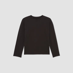 The Organic Cotton Relaxed Long Sleeve Tee | Vintage Black