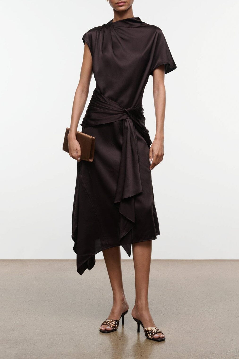 DAVINA SILK DRESS | EARTH
