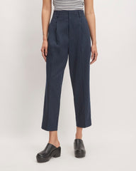 The Draper Tapered Pant in Buttersmooth | Navy / Bone