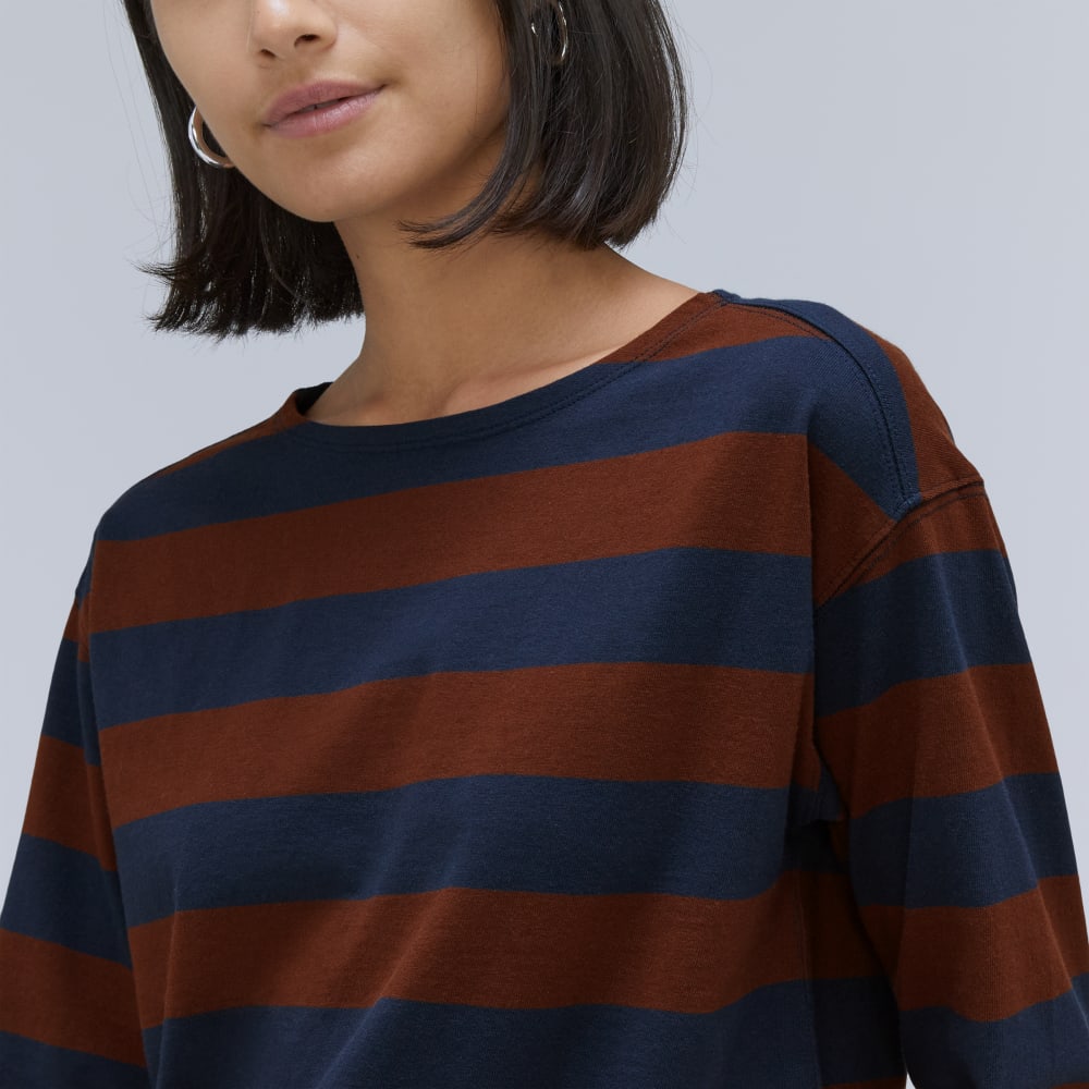 The Mariner Tee | Carob / Navy