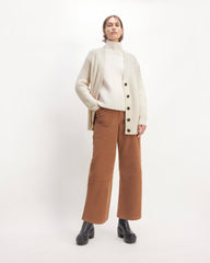 The Felted Merino Cocoon Cardigan | Heathered Oat