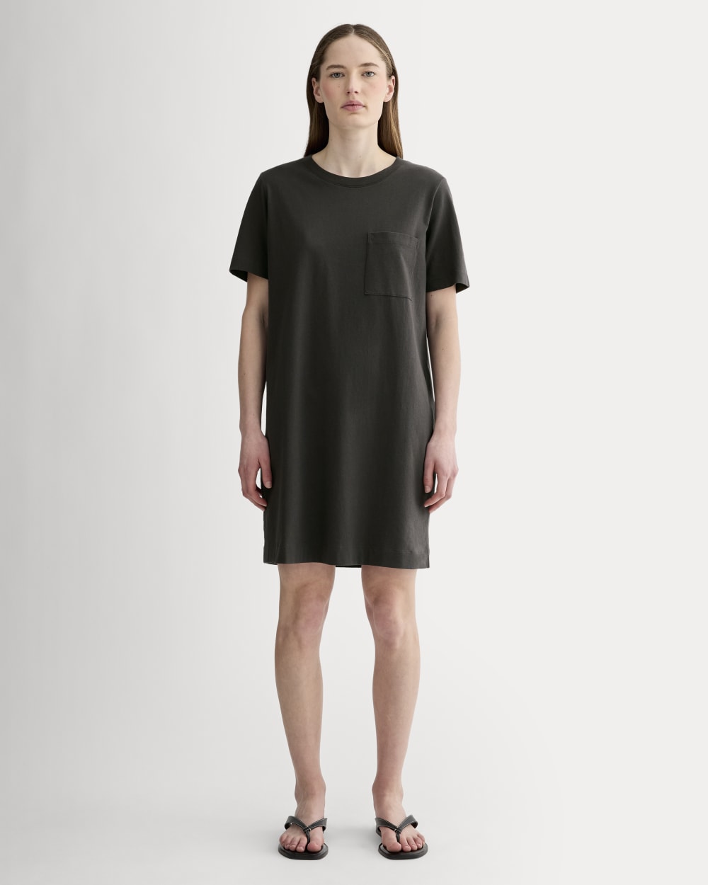 The Organic Cotton Weekend Tee Dress | Washed Black
