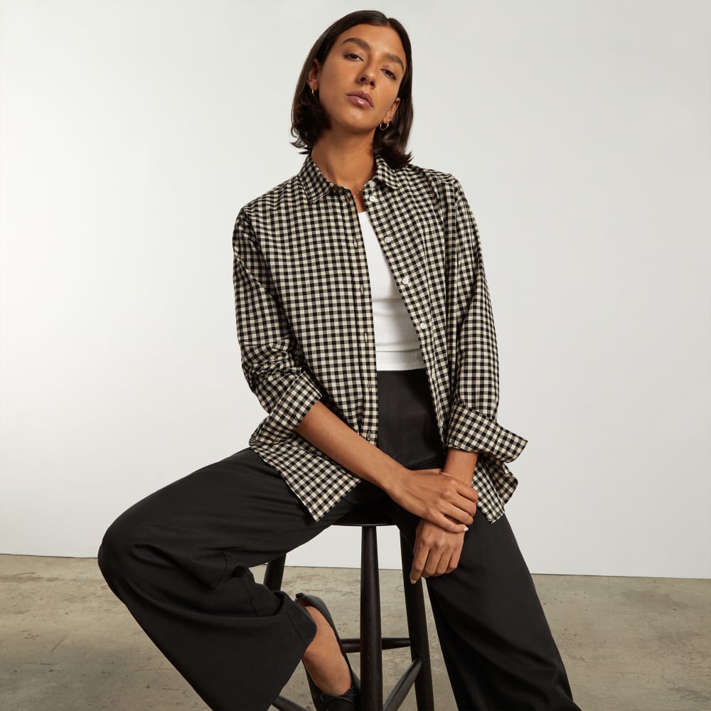 The Must-Have Shirt in Silky Cotton | Black / Canvas Gingham