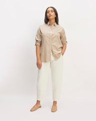 The Must-Have Shirt in Silky Cotton | Cherry Mahogany / White