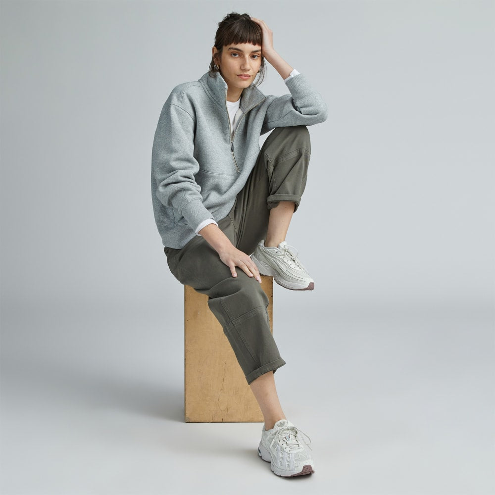 The ReTrack Half-Zip Sweatshirt | Heather Grey