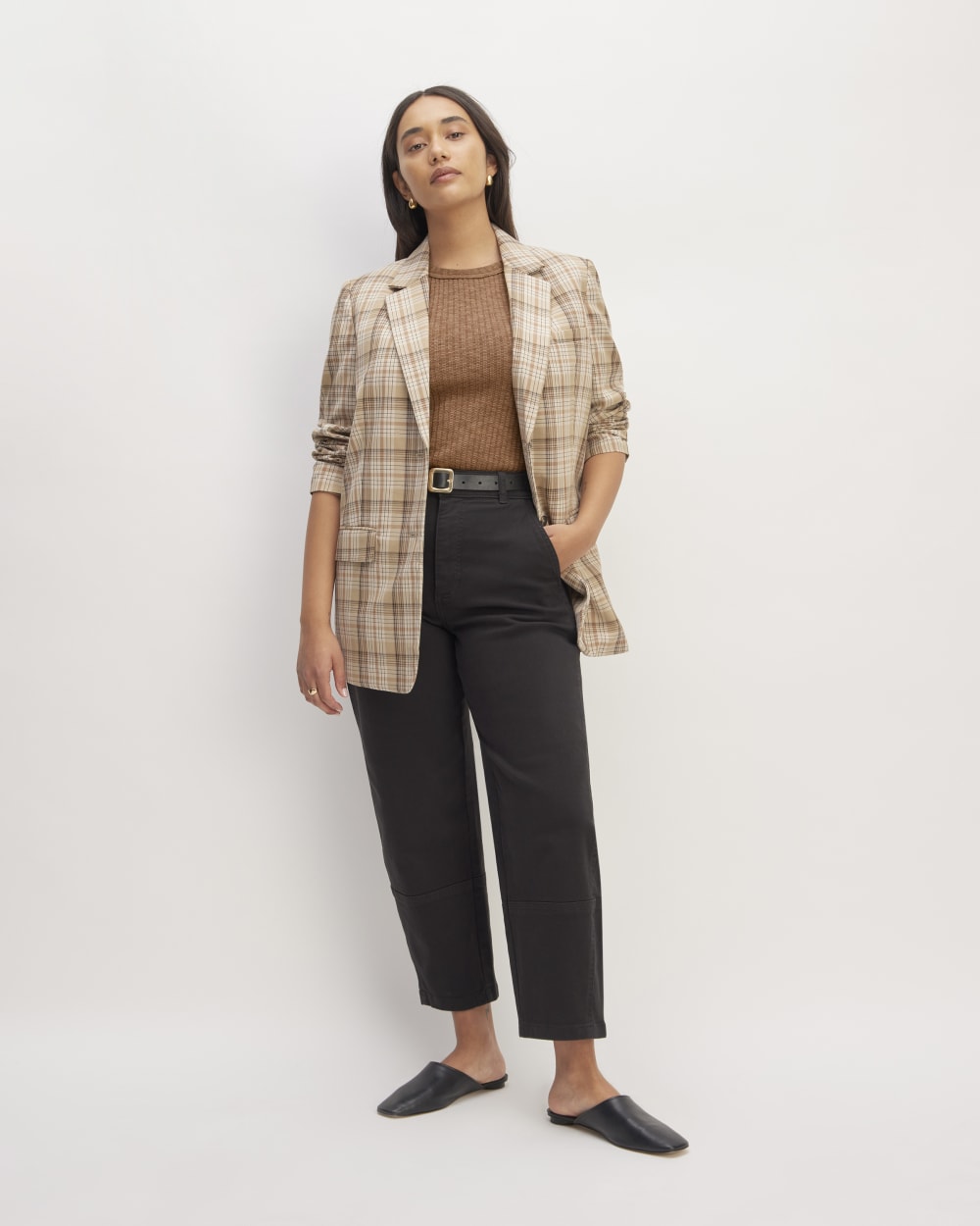 The Cozy Rib Tee | Carob Brown