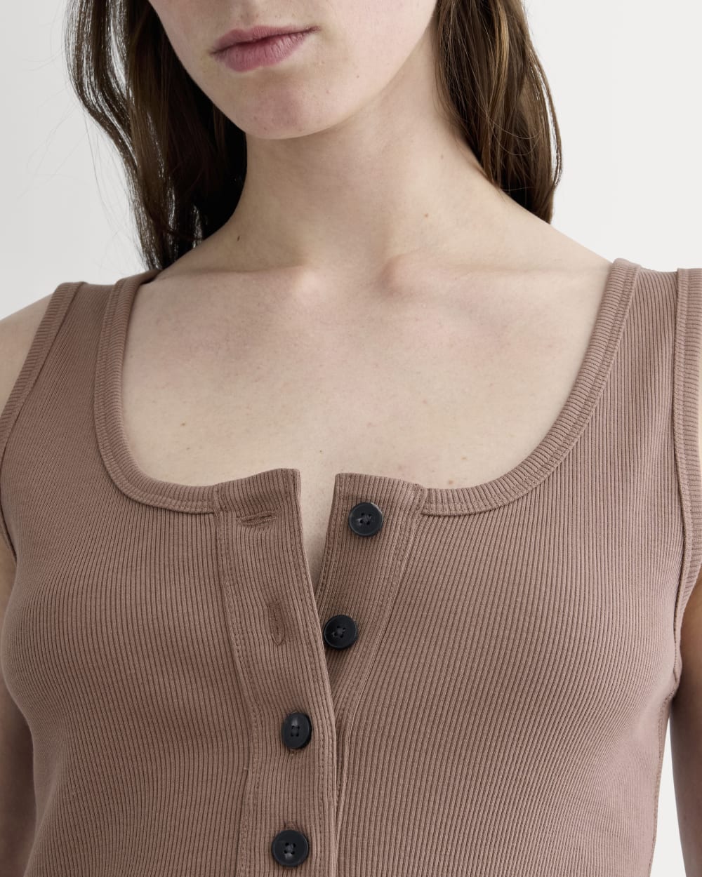 The Selfie Henley Tank | Mocha