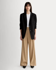 The Oversized Blazer in Stretch Linen | Black