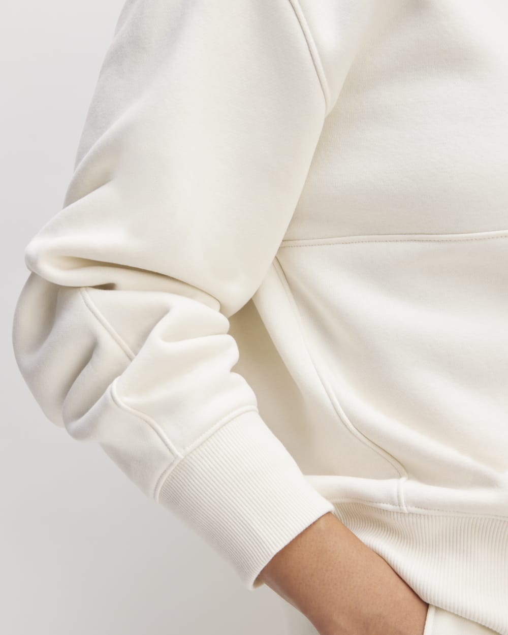 The ReTrack Half-Zip Sweatshirt | Bone