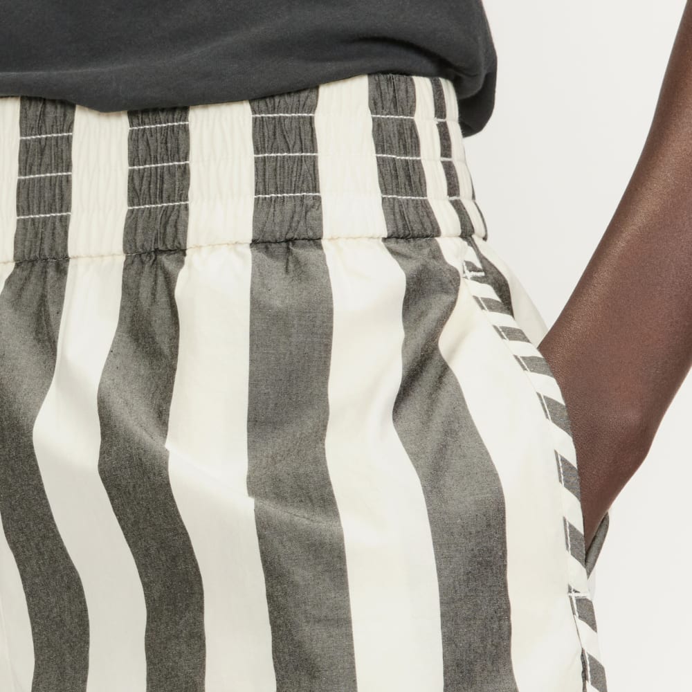The Poplin Boxer Short | Bone / Black
