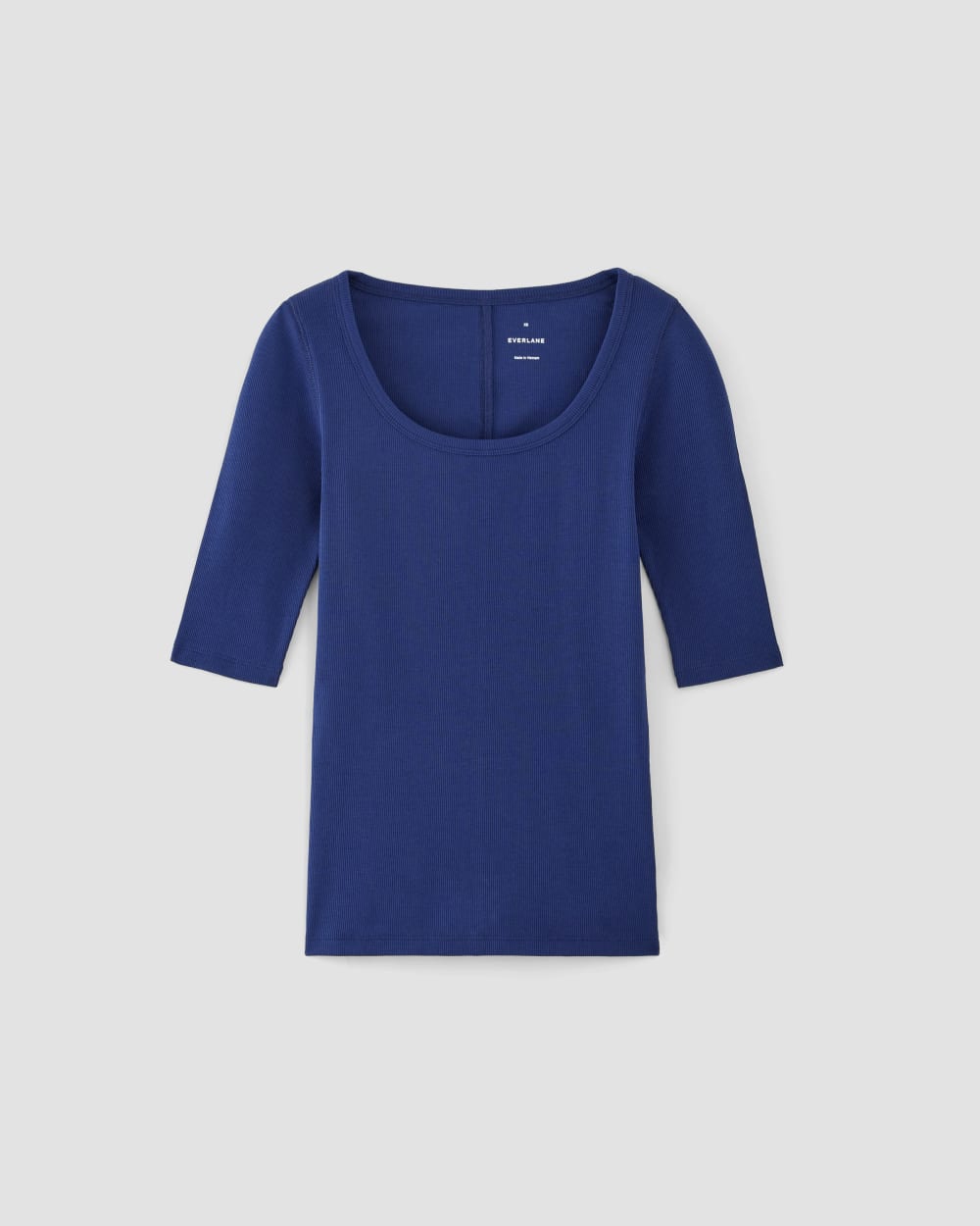 The Luxe Rib Scoop-Neck Tee | Bellwether Blue