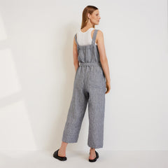 The Linen Jumpsuit | Canvas Tan / Navy