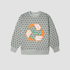 The ReTrack Oversized Crew | Earth Day Grey Multi
