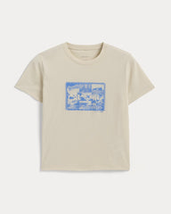 The Everlane x Parks Project Box-Cut Tee | Natural / Granada Sky Blue