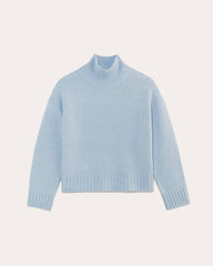 The Cloud Oversized Turtleneck | Chambray Blue