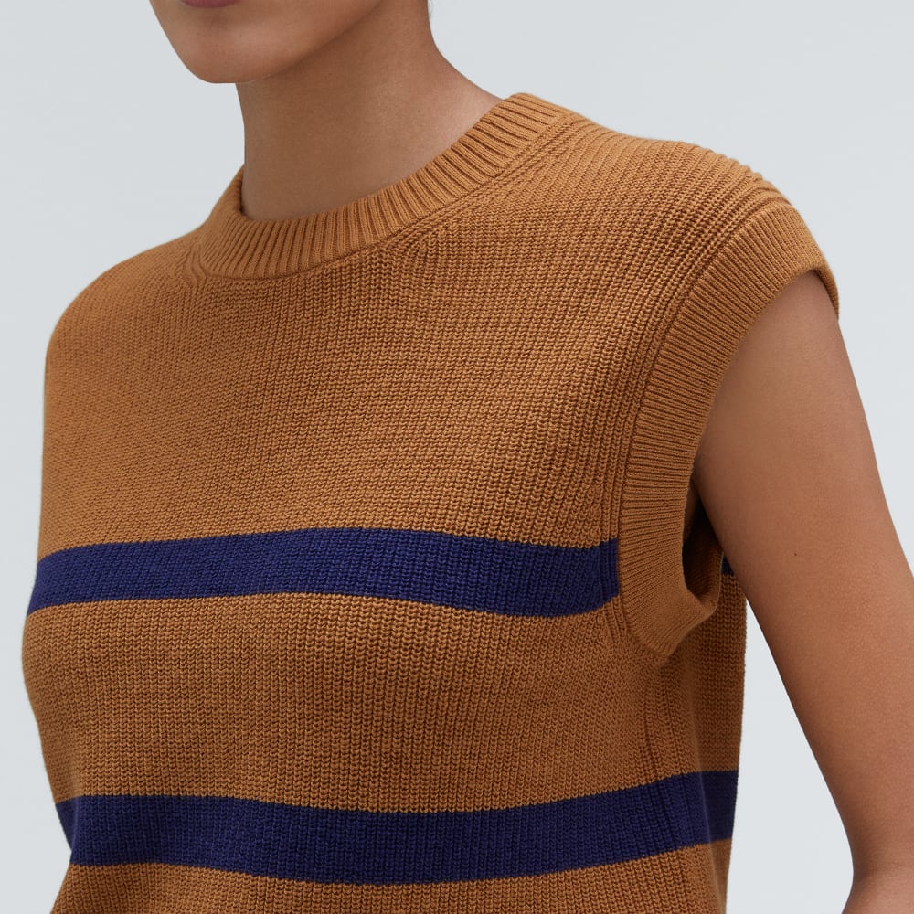 The Cotton Summer Sweater Tank | Caramel