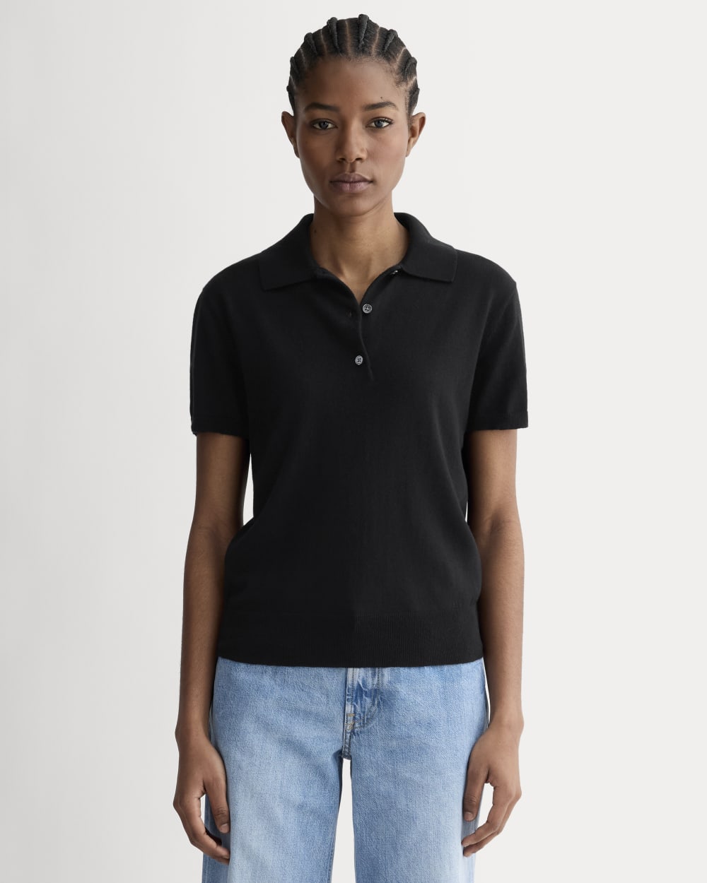 The Polo in Cotton Cashmere | Black