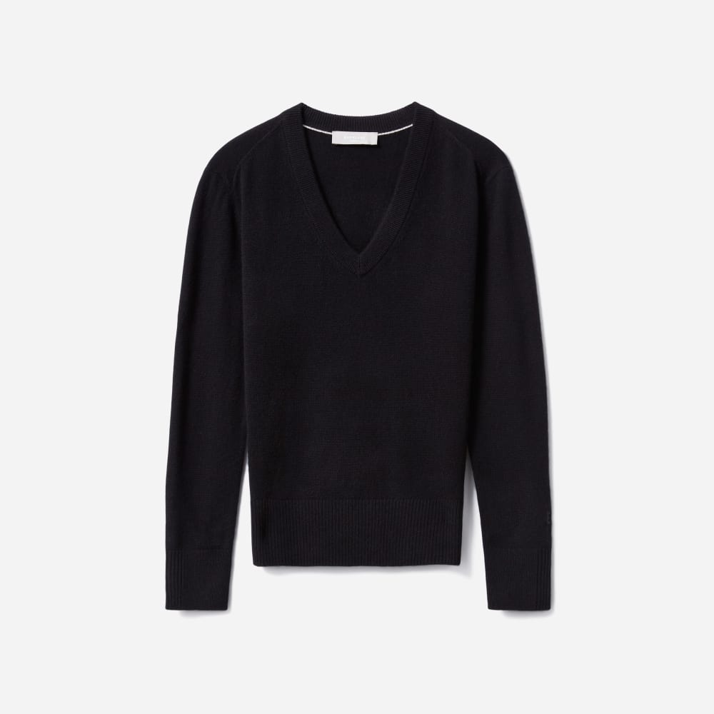 The Cashmere V-Neck | Black