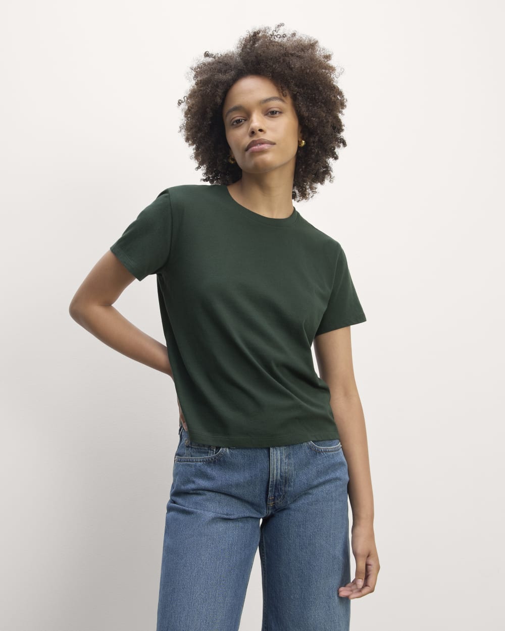 The Box-Cut Tee in Essential Cotton | Scarab | No Pocket