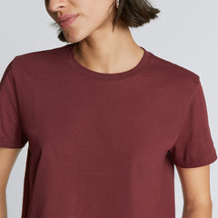 The Box-Cut Tee in Essential Cotton | Brandy | No Pocket